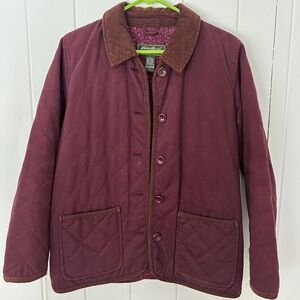 Eddie Bauer Burgundy Quilted Jacket
